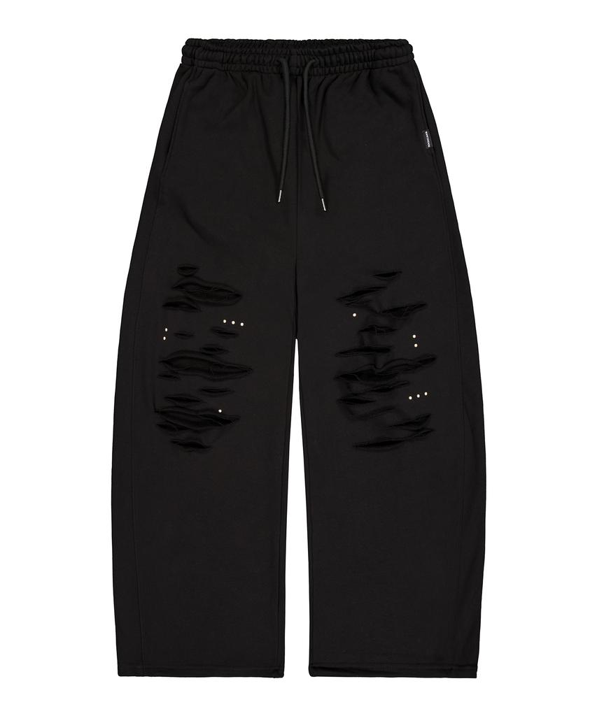 ROCKCAKE Cross Hotfix Damage Jogger - Black
