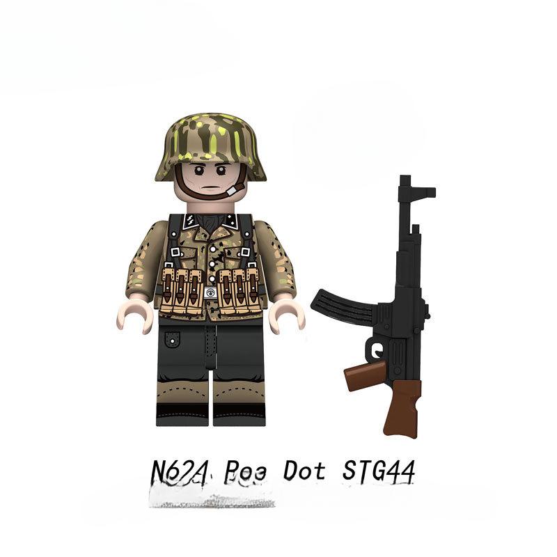 New Military Private Affairs Pea Dot Guns Building Blocks Model Bricks Mini Action Toy Figures Toy Gift for Children