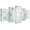 Italian Canvas Painting 150 X 75 Cm Pentaptych - Boho Style - Backgrounds And Patterns
