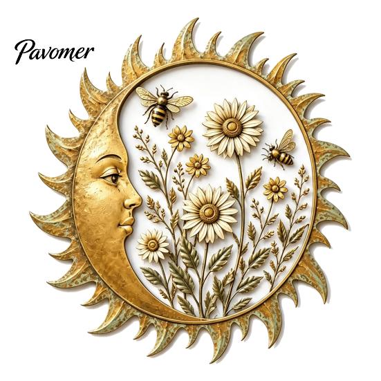 Home Interior Wall Ornament Sunshine Garden Decoration, Dragonfly/Bee/Butterfly/Bird Decor, Acrylic Sun Rustic Decorations Hanging for Indoor Outdoor