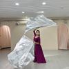 Dance Props Flag With Telescopic Sticks 140*140Cm Multiple Colors Belly Dance Semicircle Flags Performance Props Accessories
