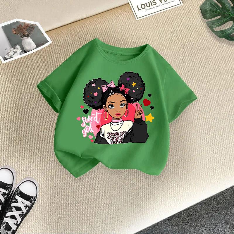 Children T-shirt Kid T Shirt 2-13Y Cool Girl Printed Kids 100% Cotton Clothes Tshirt Tops Tee