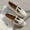 New French Roped Mary Jane Shoes 2025 Summer  White Summer Women's Shoes Breathable Versatile Flats