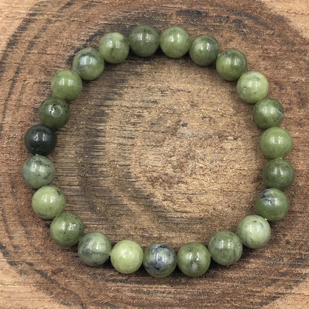 8mm Natural Green Jade Gemstone Round Beads Jewelry Unisex Beads Jewelry For Anniversary Gift RBB-43