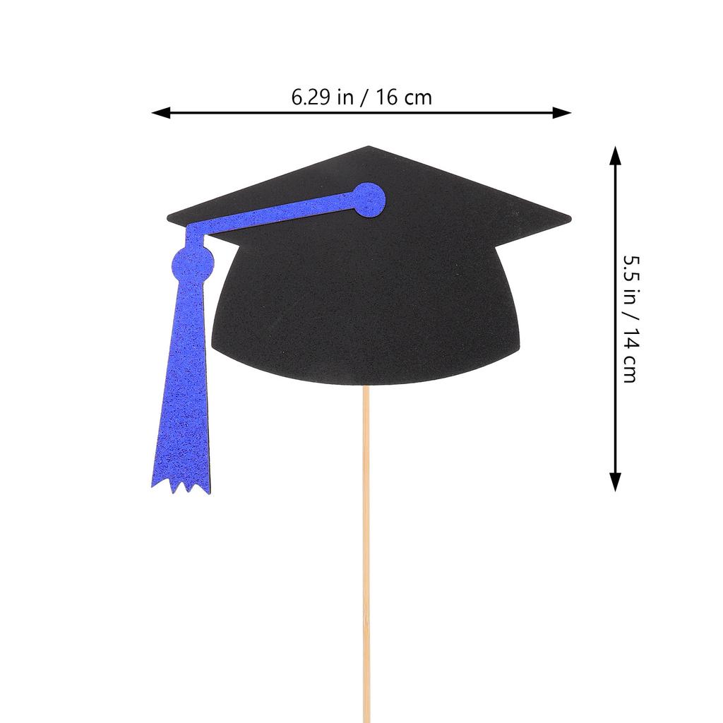 5Set Graduation Table Picks Vase Decorations Paper Wood Grad Party Centerpieces Photo Props Graduation Vase Decor Grad Table