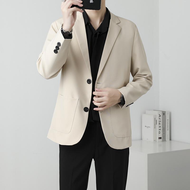 Men Spring and Summer Slim Fit Social Blazer Business Formal Jacket Youth Office Suit Jacket