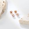 Spiral Twist Lock Ear Cartilage Studs Delicate Small Earrings Push Back Ear Jewelry for Women