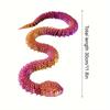 1pc 3D Printed Random Eyes Movable Snake With Flexible Joints, Ideal Car Ornament, Home, Office, And Party Decorations, Holiday