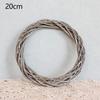 20/25/30cm Christmas Rattan Ring Wreath Wicker Vine Garland Hanging Wedding Grey Wreath  Artificial Flowers Garland Frame