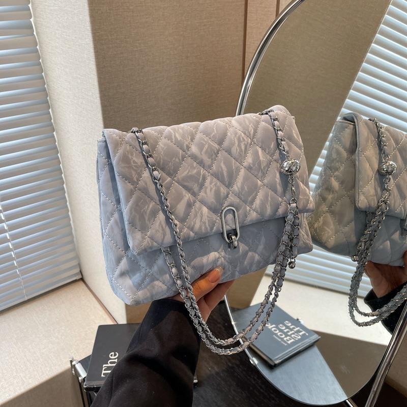 Premium texture bag women's new trendy fashion diamond chain bag niche women's shoulder messenger bag