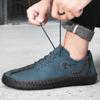 Men’s Moccasins Green Driving Shoes Wide Blue Flats Casual Shoes Plus Size Outdoor Summer Handmade Shoes