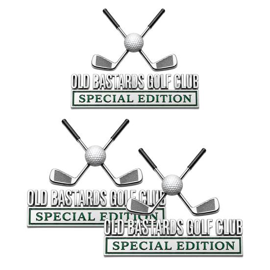 Golf Club Car Emblem Badge, Metal Golf Logo Sticker for Vehicle, Chrome Finish Auto Decal for SUV Truck, Gift for Golf Lovers