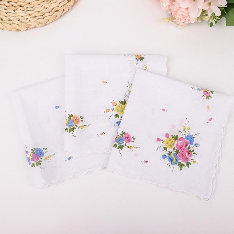 Breathable Cotton Bridal Handkerchief Delicately Woven Lace Accents Suitable for Sensitive Skin