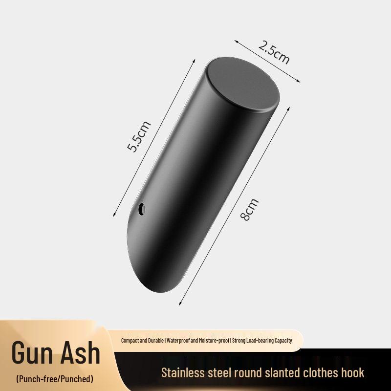 Stainless Steel No-Drill Wall Hook for Coats and Hats