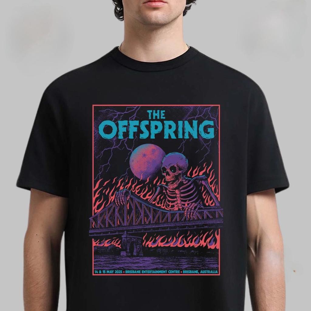 The Offspring Supercharged Worldwide North American Tour 2025 T Shirt High-end Luxury Is for Both Men and Women Top Y2k