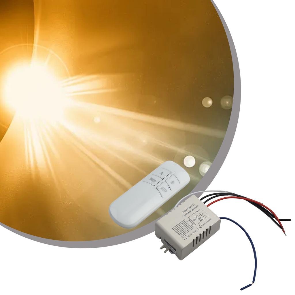 Drahtloser 1/2/3-Wege EIN/AUS Lampenbirnen-Fernbedienungsschalter Empfänger Sender