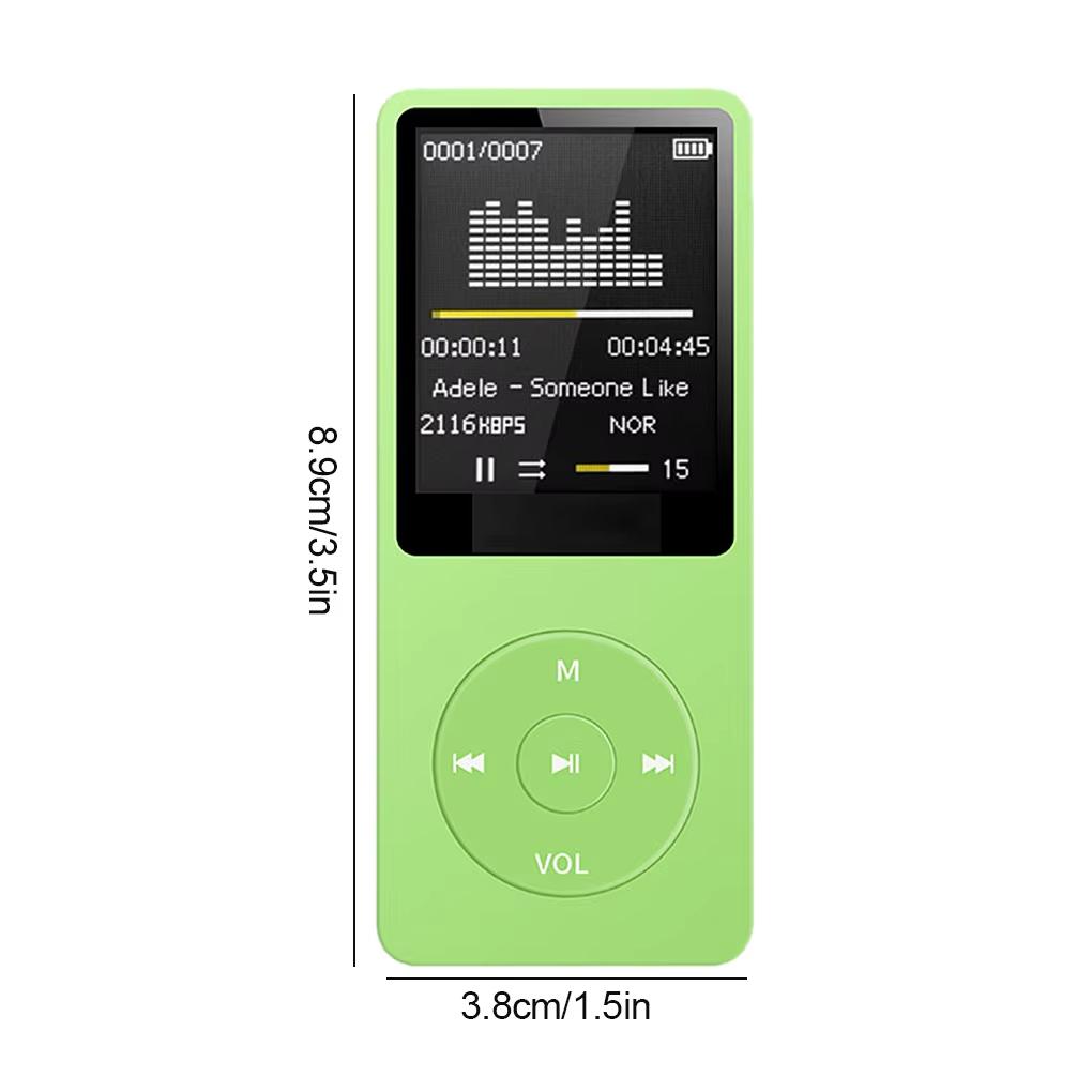 MP3 Player USB Charging Record Digital Display Screen Media Lossless Portable Pocket Sports Running Walking Music Play