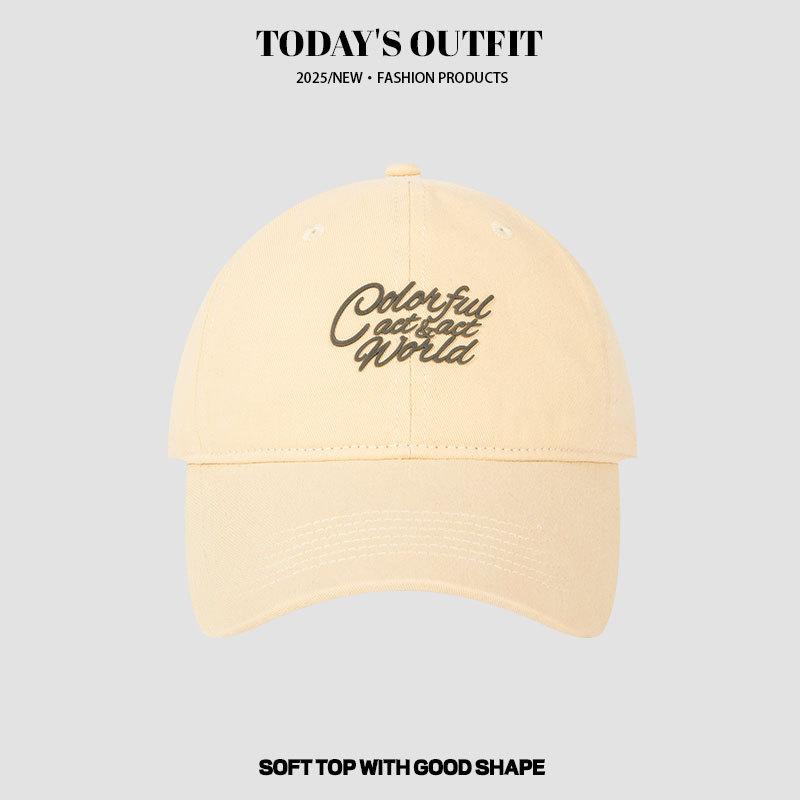 New Model of Larger and Deepened Big Head Circle Hat for Women's Baseball Cap Soft Top for Women's Summer Letters Versatile Alphabet Baseball Cap