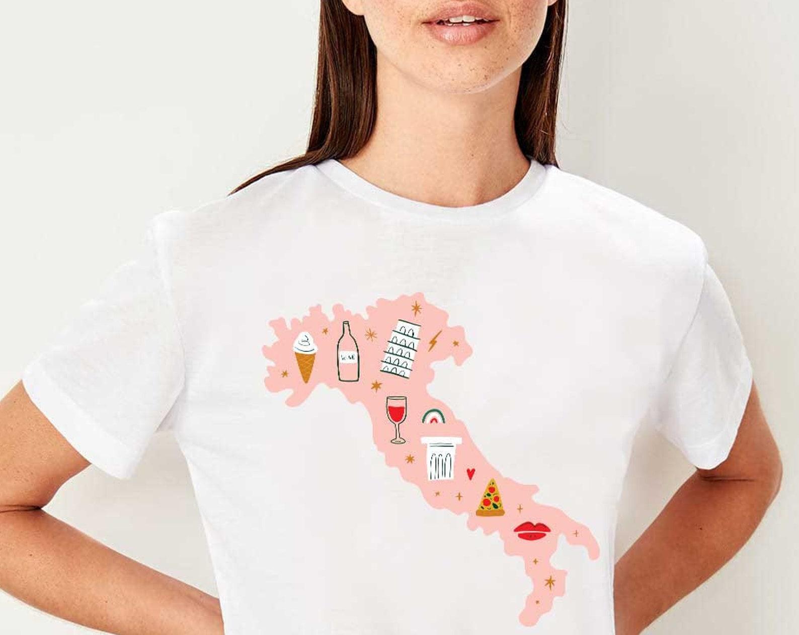Italy Shirt, Map of Italy Shirt, Italy Favorites Shirt, Travel Gift, I Love Italy T-Shirt, Gift for Italy Lover, Summer Vacation Tee Gelato XL
