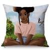 Africa Fashion Black Girl Pop Art Posters Style Decorative Cushion Cover Funky Sexy Woman Life Portrait Sofa Throw Pillow Case