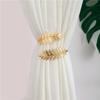 2pcs Modern Minimalist Metal Wheat Pattern Curtain Tiebacks for Bedroom Living Room Office Kitchen