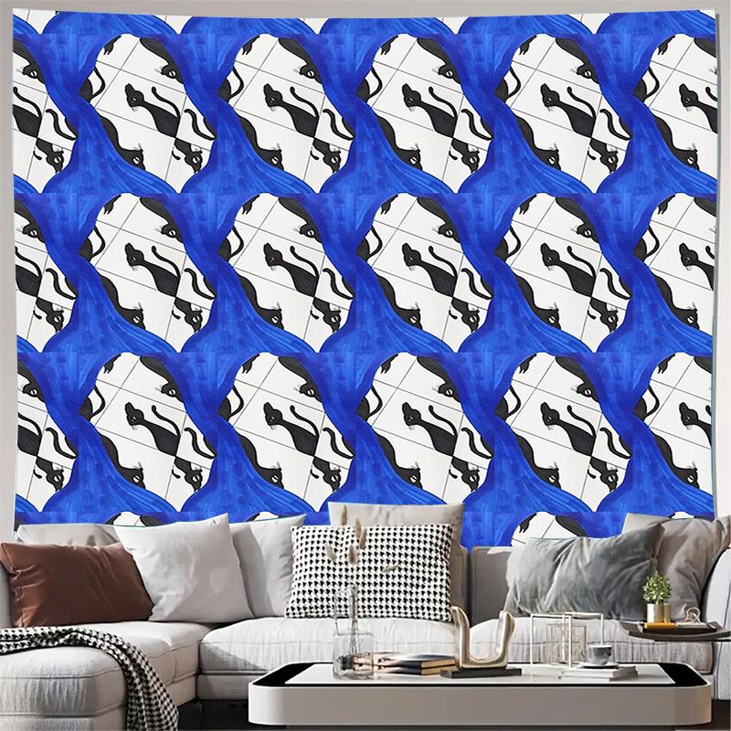 

unframed Cat Tapestry Wall Hanging Anime Room Decor Japanese Aesthetic Home Textile Dorm Decor Gothic Art Wallcovering Vintage S 74x94cm(29x37in)