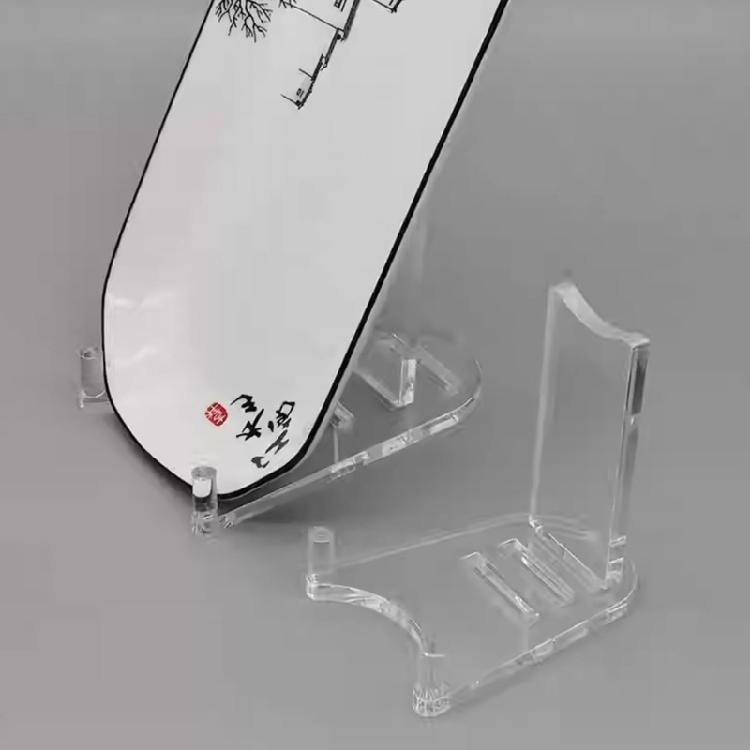 2Pcs Clear Acrylic Stand Adjustable Desktop Book Display Stand for Display Decorative Plates Album Artwork Picture Frame