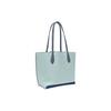 New COACH Kia Cow Leather Tote Bag Shopping Bag Handbag Shoulder Bag Women's Lake Blue & Multicolor CA097-B4MVX
