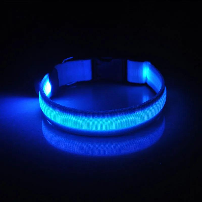 

Светодиодный ошейник для собак, светящиеся товары для животных, водонепроницаемый ошейник для собак, светящееся ожерелье, мигающие светящиеся ошейники, аксессуары L 60X2.5cm синий