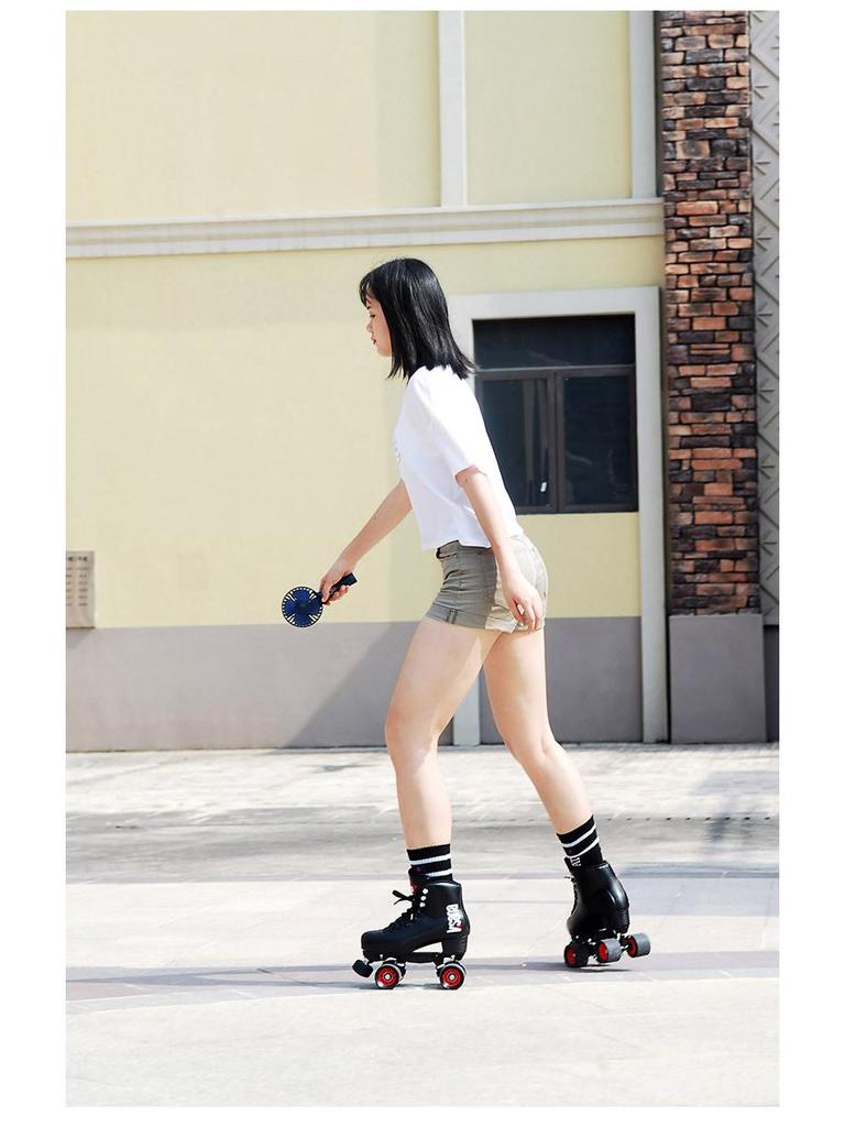 KSANA Setsuna Double-Row Microfiber Leather Roller Skates - Adult Four-Wheel Inline Skates for Professional Figure Skating