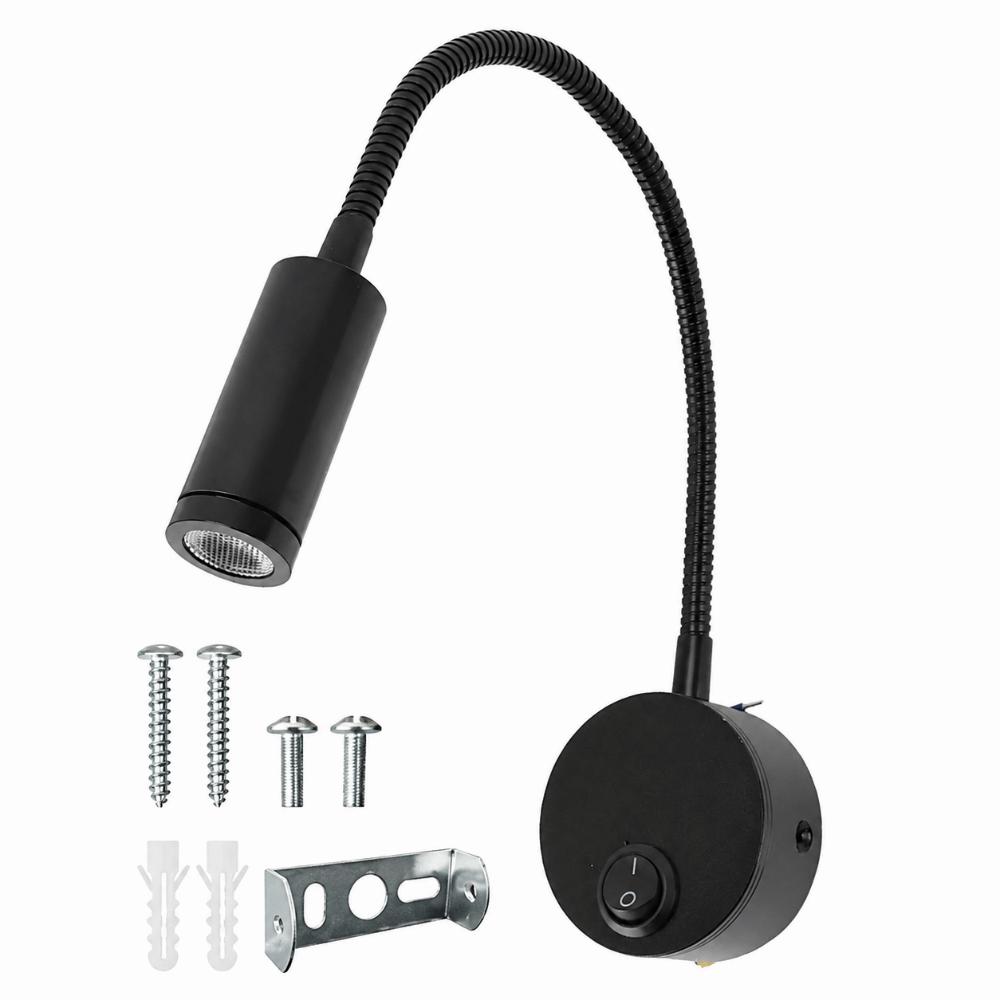 Gooseneck Reading Light Wall Mounted Wall Lamp Easy Installation LED Wall Light Reading