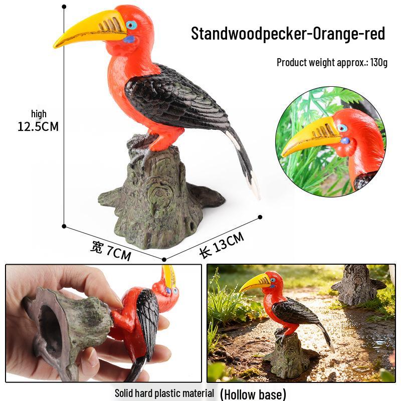 Children's Animal Simulation Toy Set: Eagle, Falcon, Secretary Bird, Owl Figurines