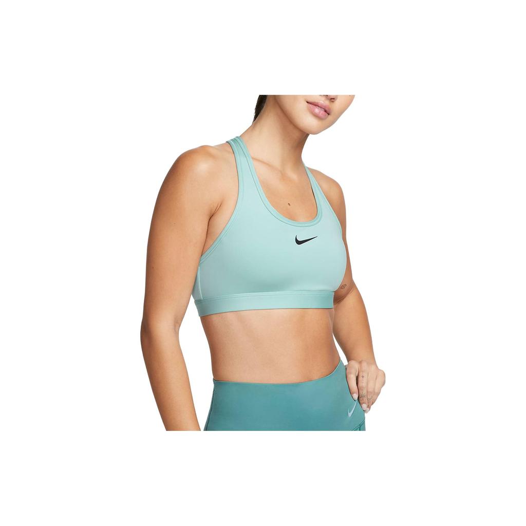 Nike Swoosh Logo Supportive Slim Fit Sports Bra Women Underwear Mineral DX6822-309