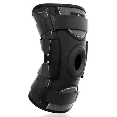 Neenca Hinged Knee Brace Support with Side Stabilizers Gel Pad for Arthritis Meniscus Tear ACL PCL Knee Pain Relief