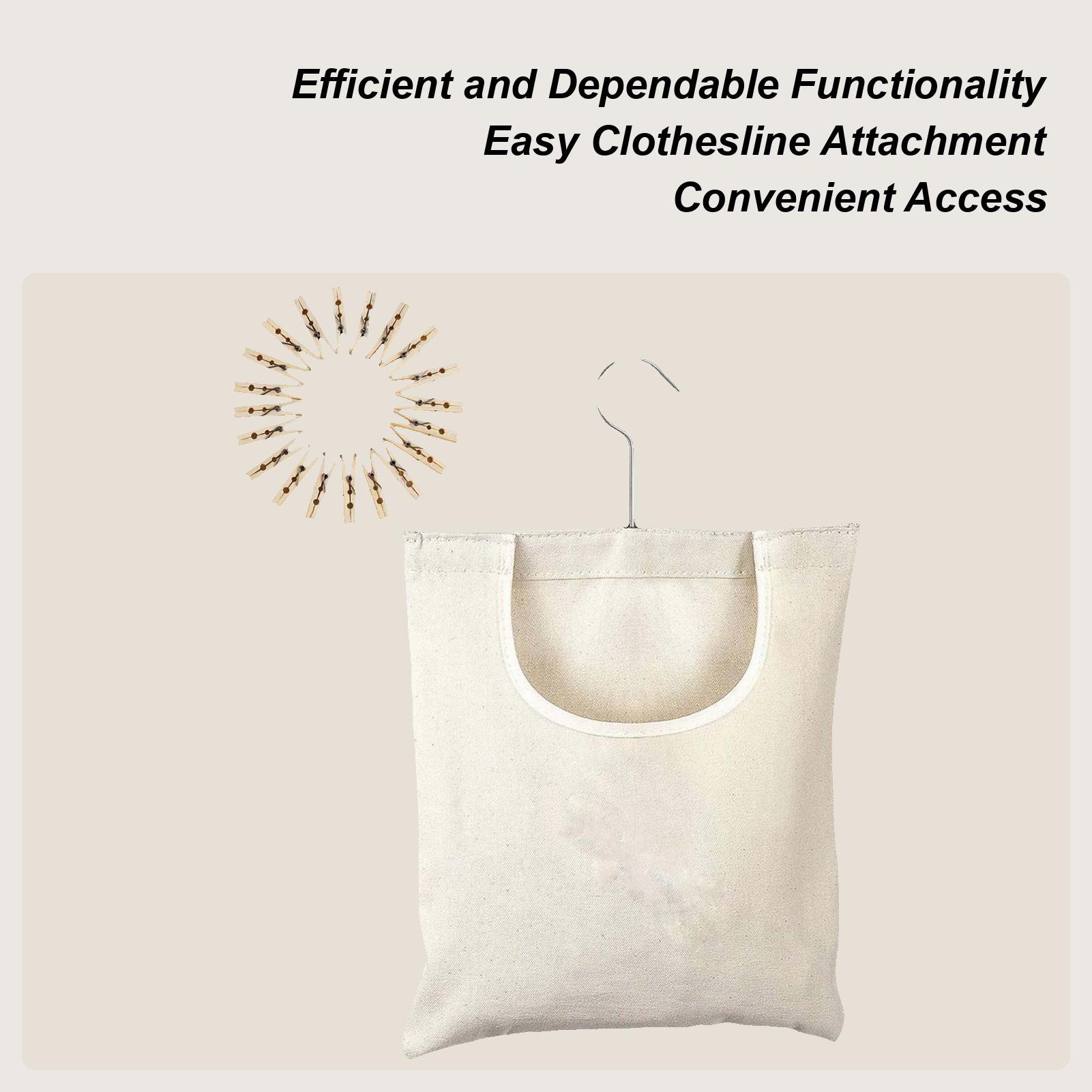 

Сумка для прищепок, холщовая сумка для прищепок для улицы, прочная сумка-органайзер с широким горлышком и 20 прищепками для двора, заднего двора, балкона CN