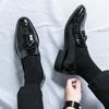 Men’s Loafers Wingtip Dress Formal Patent Leather Shoes Men Green Tuxedo Wedding Blazers Saddle Shoes Large Size