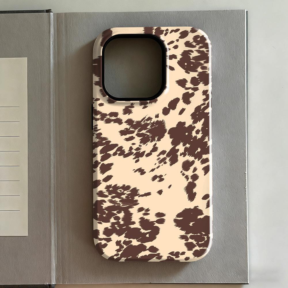 Luxury Clmj Fashion Leopard Print Phone Case for iPhone 17 16 15 14 13 12 11 X XS XR Air Pro Max Plus Double-layer Back Cover