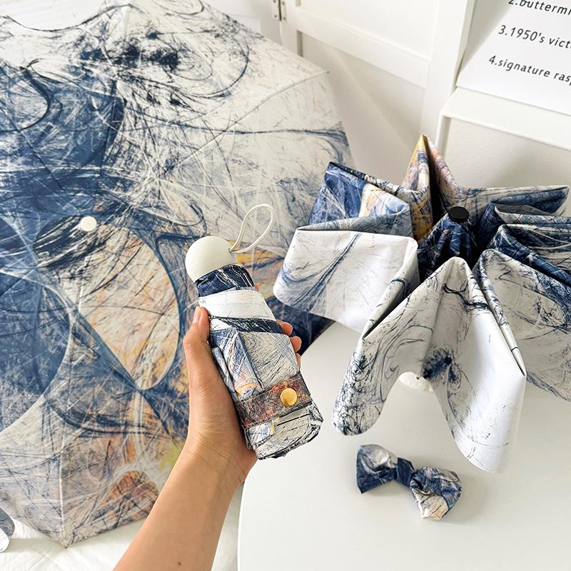 Świeży Styl Przenośny Mini Automatyczny Składany Parasol Damski z Ochroną Przeciwsłoneczną i UV