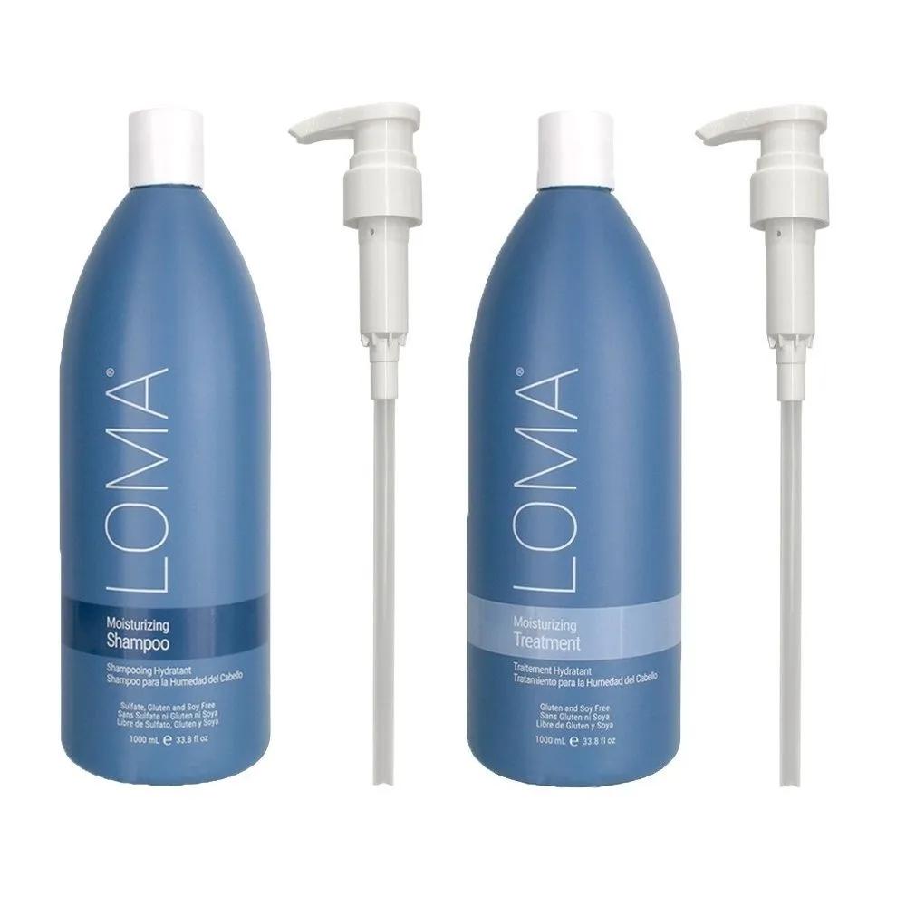 LOMA Moisture Shampoo + Treatment 1000ml (Pump Included)