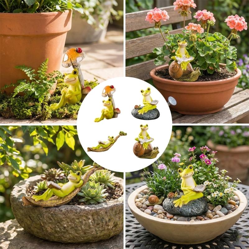 Practical Frogs Sculpture Functioning As Ornament and Garden Decoration for Stylish Home and Garden Enhancement
