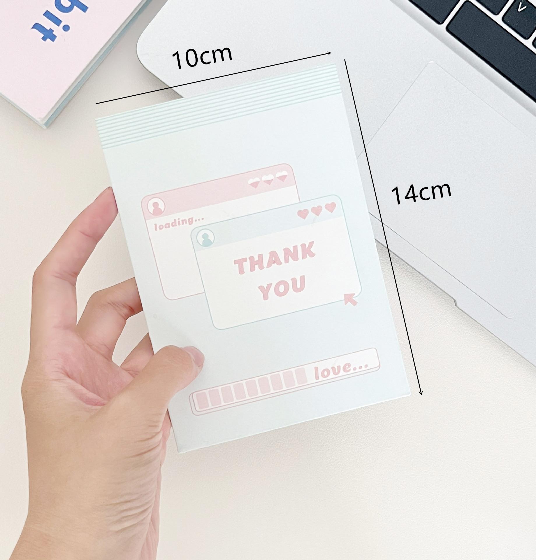 

MINKYS Kawaii 10pcs/pack Thanks Gift Card 3 inch Kpop Photocard Collection Card DIY Photo Card Paper Message Card