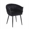 Black Velvet Interwoven Chair On Black Loft Legs for the Living Room