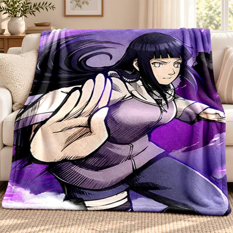 Hyuga Hinata blanket Flannel Blanket Soft Cozy Plush Throw for Sofa Bed Lightweight Home Decoration Outdoor camping
