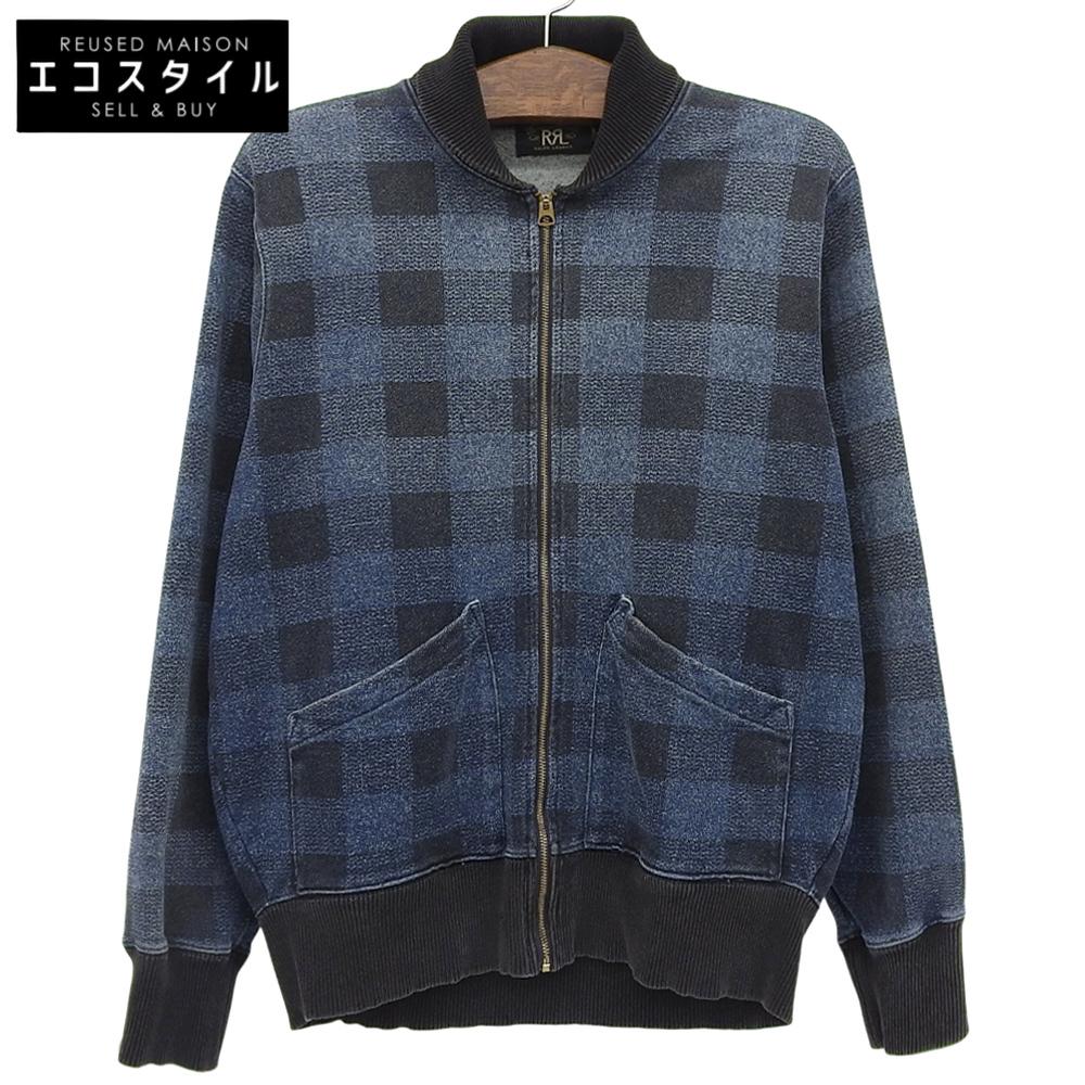 

RRL Indigo Check Jacket Men s Blue Black M Jacket M blue-blackUsed