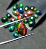 Natürlicher äthiopischer Schwarzer Opal Cabochon Großhandelslot, Mix Form, Multi Flashy Opal Cabochon Lot, Opal Edelstein, Opal Verlobungsring