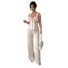 Elegant and Refined Style Halter Top, Straight Pants Set for Women's Summer