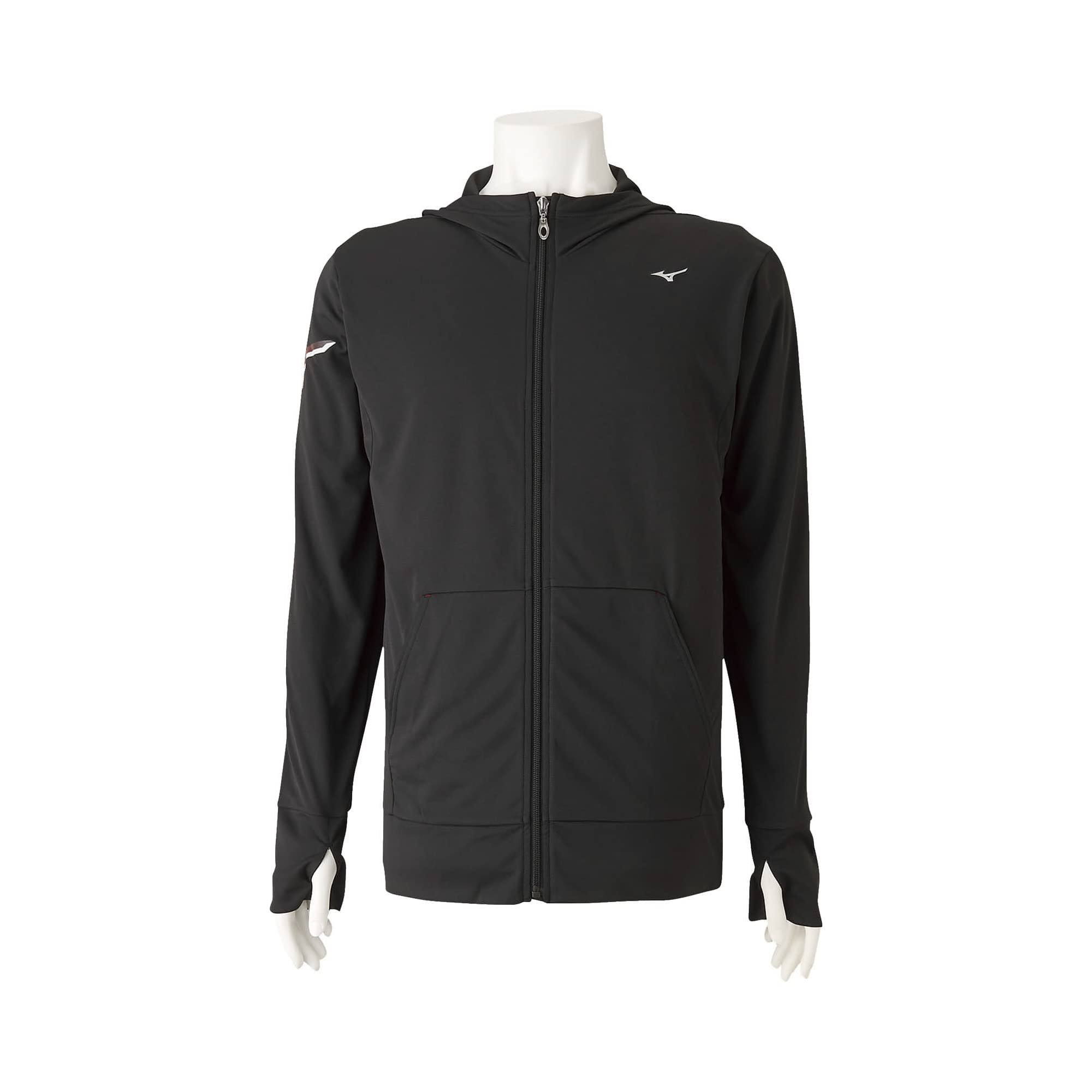 

MIZUNO Rush Hoodie Unisex Swimsuit for Gym XS (Long Sleeve) Fitness, N2JC2111, 09 Black, Size чёрный