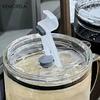 1/2PCS Large Capacity Heat-Resistant Glass Cup with Lid And Straw for Iced Coffee Juice Tea - Transparent Summer Drinkware