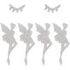 SUPERFINDINGS 6Pcs 2 Styles Crystal Car Stickers Glitter Eyelash Fairy Decal Bling Rhinestone Decals Self-Adhesive Car Stickers for Car Bumper Window
