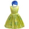 Cute and Fun Outfits for Girls Inside Out A-Line Skirt Belt Scarf and Wig Perfect for Halloween Dress Up